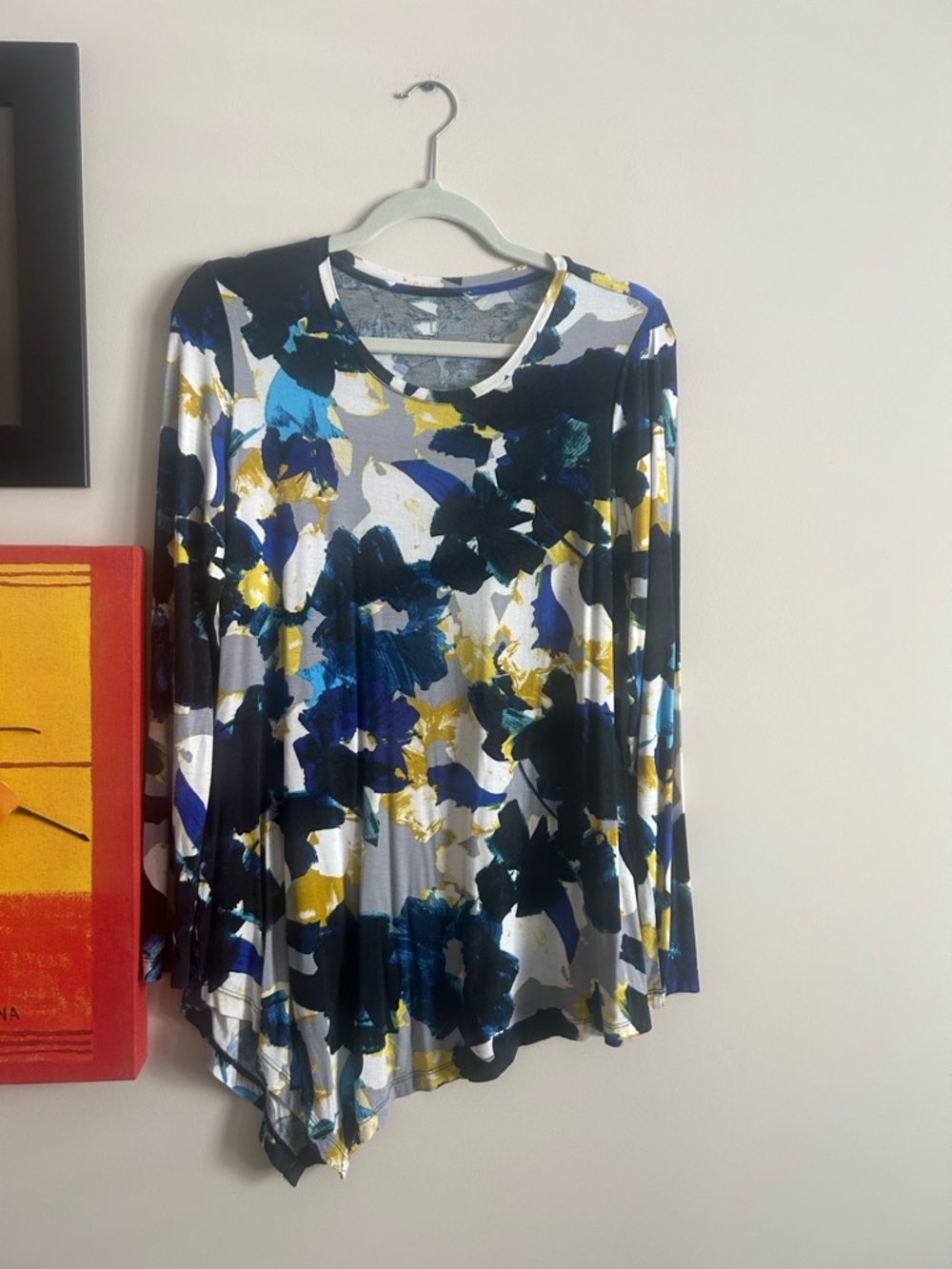 Women’s Blue & Teal Floral Long-Sleeve Top